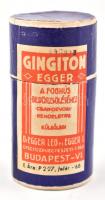 cca 1930 Gingiton - Dr. Egger Leo Gyógyszergyár folyadéka fogíny bedörzsöléséhez, üveg eredeti dobozában, jó állapotban, ritka, m: 8,5 cm