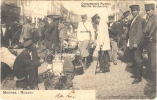 1904 Moscow, Moscou; Marché Souhareva / Sukharev market, vendors (EB)