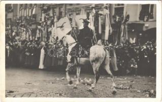 1938 Kassa, Kosice; bevonulás, Horthy Miklós / entry of the Hungarian troops, Regent Horthy + "1938 Kassa visszatért" So. Stpl. (EK)