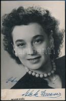1952 Elek Zsuzsa (1922-1969) színésznő aláírása őt ábrázoló fotólapon