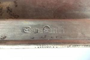 Szecessziós ezüst (Ag) tálca gazdag szőlőt és leveleket formázó díszítésekkel. Jelzett. 1312 g. 52x3...