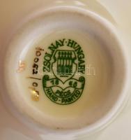 Zsolnay búzavirág mintás vázácska. Kézzel festett, jelzett, hibátlan 8 cm