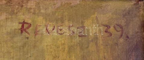 Révész jelzéssel: Salamon Ernő erdélyi költő sógornőjének arcképe. Olaj. vászon, sérült. Díszes fa k...