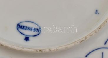 Meisseni áttört kínáló. Máz alatti kék festéssel. Jelzett, hibátlan d: 27 cm