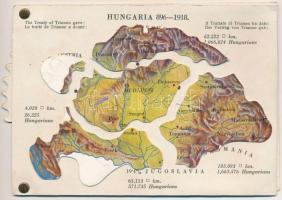 Hungaria 896-1918 - mechanikus térképes irredenta lap / Map of Hungary, Irredenta mechanical postcar...