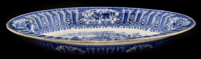 Régi Wedgewood porcelán kínáló tál. Kézzel festett, jelzett,  hibátlan 36x27 cm