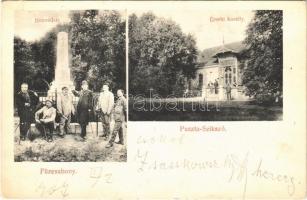 1907 Pusztaszikszó, Puszta-Szikszó (Füzesabony);  Honvédsír, katonai emlékmű, Érseki kastély. Özv. Molnár Ödönné kiadása