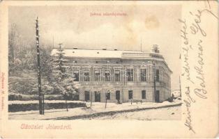1906 Jolsva, Jelsava; Takarékpénztár télen. Hoffmann M. kiadása / savings bank in winter (fl)