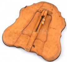 1853 Bécs, antik ezüst biedermeier asztali tükör 13 latos, fémjellel, mesterjeggyel fazettált tükörr...