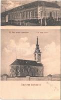 1914 Deliblát, Deliblato; Községháza, Görögkeleti szerb templom / town hall, Serbian Orthodox church (EK)