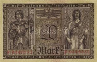 Német Birodalom/Császárság 1918. 20M(2x) kevés ugrású sorszámokkal T:I,I-