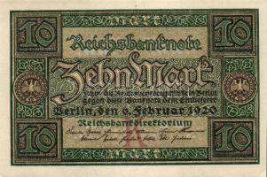 Német Birodalom/Weimari Köztársaság 1920. 10M T:I