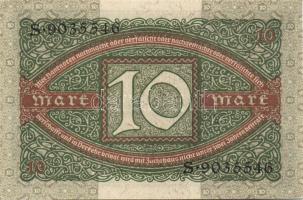 Német Birodalom/Weimari Köztársaság 1920. 10M(2x) egymásutáni sorszámokkal T:I