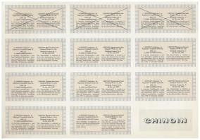 Budapest 1990. "Chinoin" kitöltetlen, névre szóló részvény 10.000Ft-ról szárazpecséttel, s...