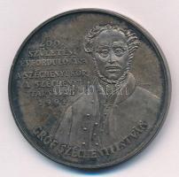 Renner Kálmán (1927-1994) / Szabó Géza (1939-) 1991. "Gróf Széchenyi István 200. születési évfordulójára" Ag emlékérem (35,63g/0.835/42,5mm) T:1 patina, kis ph.