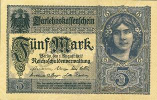 Német Birodalom/Császárság 1917. 5M T:I