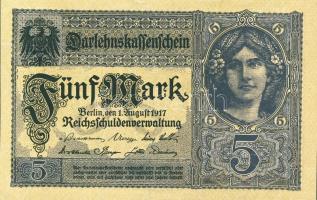 Német Birodalom/Császárság 1917. 5M T:I