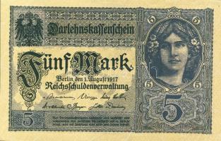 Német Birodalom/Császárság 1917. 5M T:I