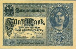 Német Birodalom/Császárság 1917. 5M T:I
