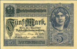 Német Birodalom/Császárság 1917. 5M T:I