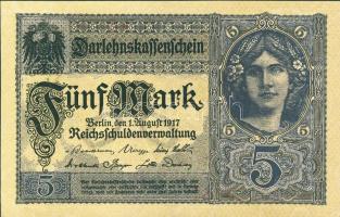 Német Birodalom/Császárság 1917. 5M T:I
