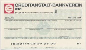 Ausztria DN 15db kitöltetlen Creditanstalt banki csekk műbőr tokban T:I,I- Austria ND 15pcs unfilled Creditanstalt bank cheque in faux leather case C:UNC,AU