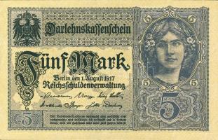 Német Birodalom/Császárság 1917. 5M T:I
