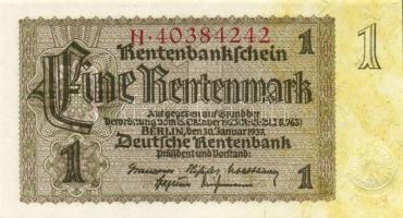 Német 3. Birodalom 1937. 1RM(5x) egymásutáni sorszámokkal T:I