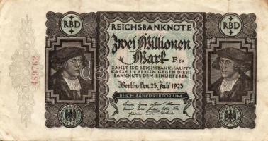 Német Birodalom/Weimari Köztársaság 1923. 2.000.000M T:II-/III+
