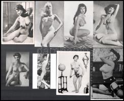 cca 1950-1980 20 db erotikus fotó, fotólap, 9x6,5 cm és 10,5x15 cm közötti méretekben