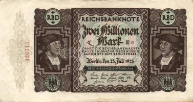 Német Birodalom/Weimari Köztársaság 1923. 2.000.000M T:II-/III+