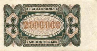 Német Birodalom/Weimari Köztársaság 1923. 2.000.000M T:II-/III+