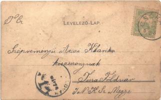 1902 Csóka, Coka (?); Új városháza építés közben / the new town hall in construction. Art Nouveau (E...