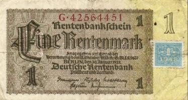 NDK 1948. 1937. 1RM kuponnal felülbélyegezve ú.n. "Kuponschein" T:III
