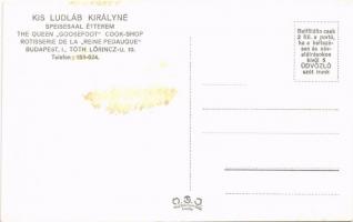 Budapest XII. Kissvábhegy, Kis Ludláb Királyné étterem, kert. Tóth Lőrincz utca 10. (fl)