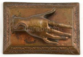 Bronz kéz, 10,5×7 cm