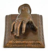 Bronz kéz, 10,5×7 cm