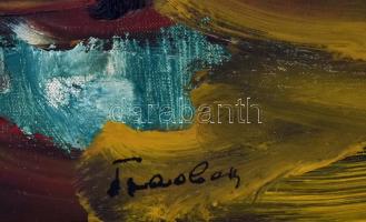 Olvashatatlan jelzéssel: Vízparton. Olaj, vászon. Keretben. 50x90 cm