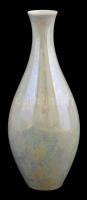 Hollóházi gyöngyházfényes porcelán váza, jelzett, kopásokkal, m: 29 cm