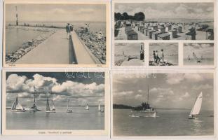 6 db RÉGI magyar balatoni képeslap: Siófok és Balatonszemes / 6 pre-1945 Hungarian postcards from the Lake Balaton