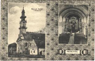 Petrőc, Petrovec; Slov. ev. kostol, Vaitro slov. ev. kostola / Evangélikus templom, belső / Lutheran church, interior. Floral