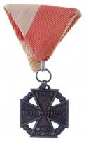 1916. Károly-csapatkereszt cink kitüntetés mellszalagon T:2 Hungary 1916. Charles Troop Cross Zn decoration on ribbon C:XF NMK 295.
