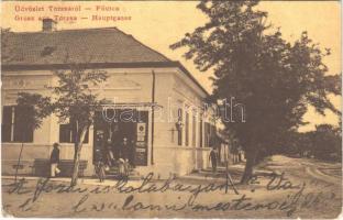1910 Torzsa, Torschau, Savino Selo; Fő utca, üzlet. W. L. 2014. / Hauptgasse / main street, shops (EK)