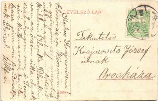 1910 Torzsa, Torschau, Savino Selo; Fő utca, üzlet. W. L. 2014. / Hauptgasse / main street, shops (E...