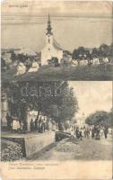1908 Zalánkemén, Szalánkemén, Stari Slankamen; Szerb templom, Sós fürdő. Phot. Oldal / Serbian church, salt bath, spa (ázott sarkak / wet corners)