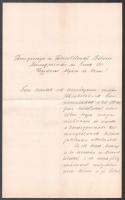 1901 Fischer-Colbrie Ágoston (1863-1925) püspök saját kézzel írt és aláírt üdvözlő levele Vaszary Kolos bíboros 10 éves prímási jubileuma alkalmából