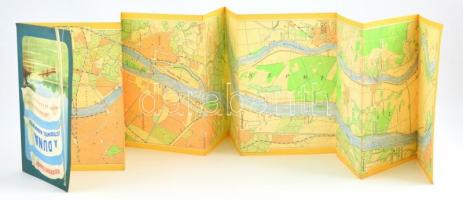 1958 Vízisporttérkép. A Duna Esztergomtól Budapestig, A Duna Budapesttől Sztálinvárosig. Bp., 1958, ...