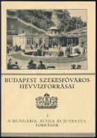 1938 Budapest Székesfőváros Hévvízforrásai I. A Hungária, Attila és Juventus források, Bp., Székesfőváros Házinyomdája-ny., 4 p.
