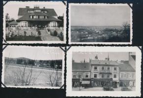 1932 Sopron, 4 db fotó, hátoldalon feliratozva, 5,5×9 és 7×10 cm