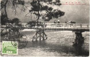 Kyoto, Togetsu Bridge (Arashiyama). TCV card (tear)